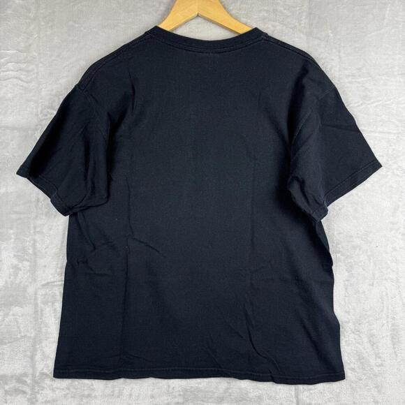 2009 The Simpsons Homer Rocks T-Shirt Black Flame Guitar Graphic Tee Size L Y2K - Picture 5 of 8